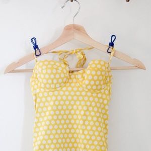 J.Crew Yellow Polka Dot One Piece